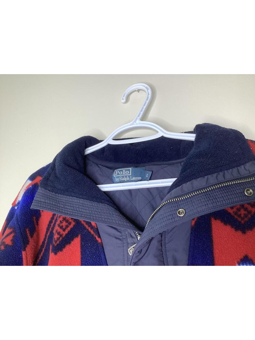 < Vintage Polo Ralph Lauren Aztec Southwestern Fleece Pullover > - Picture 6 of 9